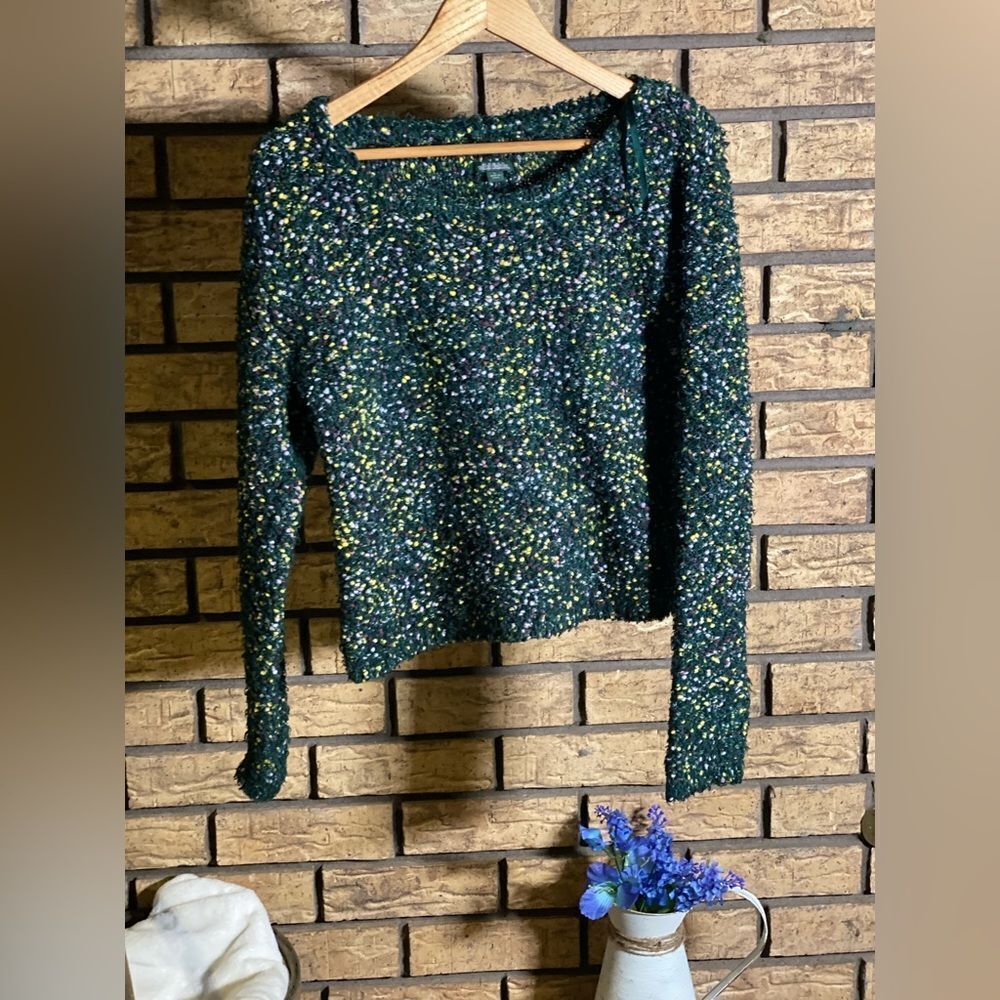 ‎Wild Fable green fuzzy sweater